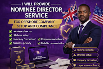 provide nominee director service for offshore company startup and compliance