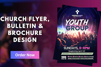 design a professional church flyer, bulletin and church brochure