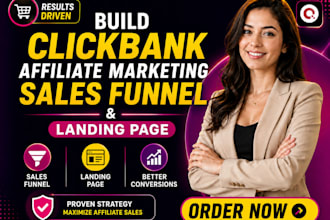 build clickbank affiliate marketing sales funnel and landing page