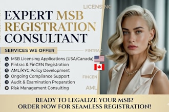 be your expert msb registration consultant for fincen and fintrac