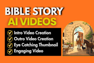 create an animated ai bible storytelling, christian history long videos
