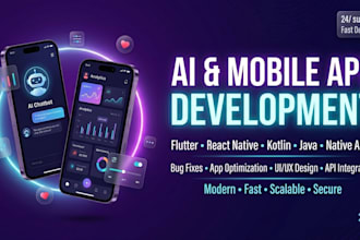 do ai mobile app development, native apps, android app, ios app, flutter app