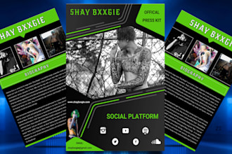 create dj press kit, epk, media kit, one sheet, music epk, artist epk, brouchure