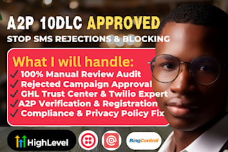 fix twilio a2p 10dlc rejection and get gohighlevel SMS campaign approved