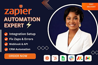 do zapier automation, zapier integration, fix zapier zap, zapier expert, webhook