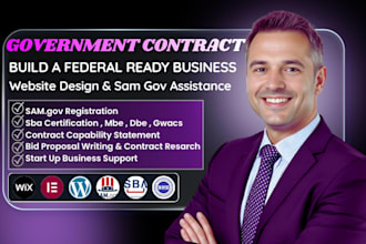 design samgov compliant website for federal contractors to win bids