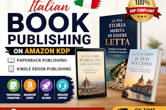 do italian book publishing, amazon KDP paperback and kindle ebook publishing