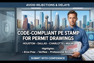review, sign, and stamp pe documents for houston, dallas, charlotte, and miami