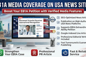 write and publish article for eb1 o1 visa eb1 media uscis on major news outlet