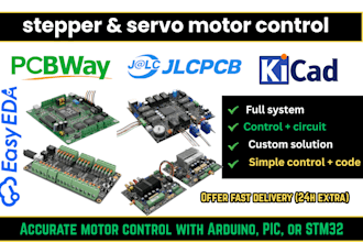 design microcontroller based stepper and servo motor control systems