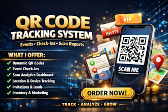 build custom qr code tracking system events check in invites qr code scan report