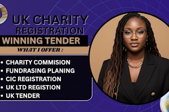 register cic, uk charity with charity commission, grant proposal and fundraising