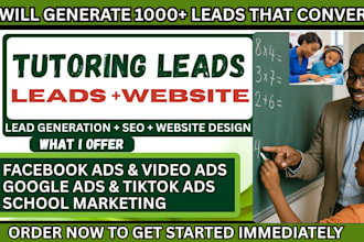 tutoring service leads online coaching leads facebook ads google ad video ads