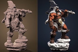 3d print and paint tabletop resin miniature dnd action figure warhammer painting