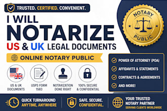 perform USA online notary, notarize legal document, usps form 1583, florida