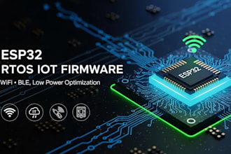 develop esp32 rtos iot firmware with wifi, ble and low power optimization