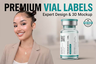 design professional vial labels and bottle supplement packaging