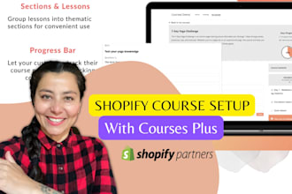 create and set up your online course in shopify with courses plus