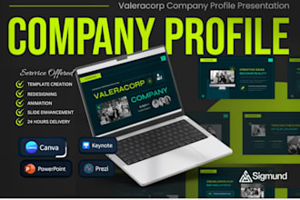 design redesign improve modern company profile powerpoint master slide template