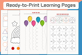 design printable learning activities and worksheets