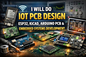 do iot pcb design, esp32, kicad, arduino pcb and embedded systems development