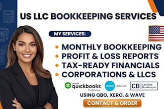 do bookkeeping for US llcs  corporations, and small businesses