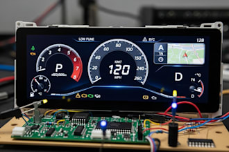 create led display development for automative cluster and digital dashboard