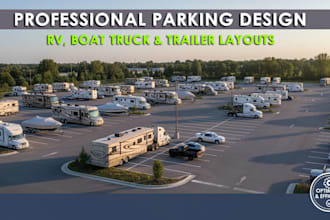 design rv, campers, boat, truck and trailer parking