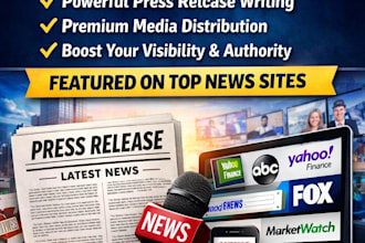 write a press release and distribute it to premium news sites