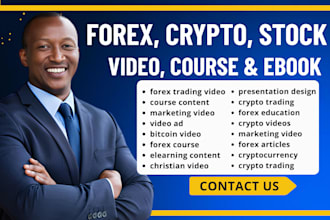 create forex trading ebook video, stock market, course book, crypto trading, ppt
