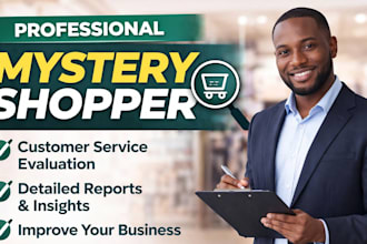 be your professional mystery shopper, shopping virtual shopping