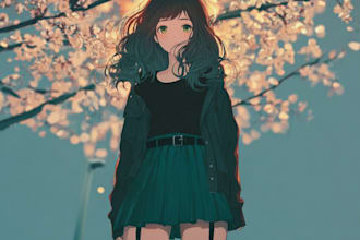 draw anime character illustration