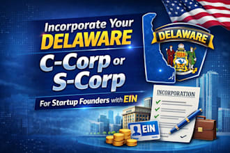 incorporate your delaware c corp or s corp for startup founders with ein