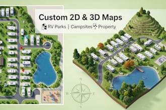 design 2d and 3d maps for rv parks, campsites and property map