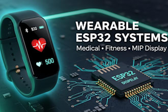develop esp32 wearable medical device and fitness band with mip display