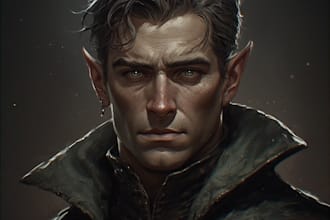 paint a dark fantasy portrait