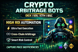 build crypto arbitrage bot dex arbitrage bot on sol eth bsc