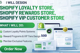 design shopify loyalty store shopify rewards store shopify vip customer store