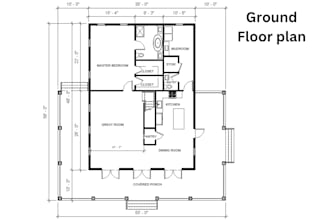 draw simple house floor plan and details site plan in revit