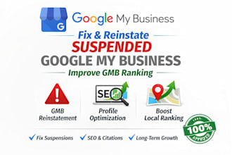 fix and reinstate suspended google my business profile improve gmb ranking