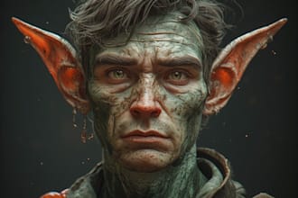 draw an unusual fantasy portrait for you