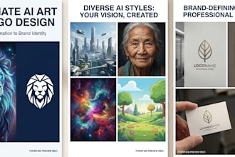create unique ai art and minimalist logo design