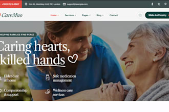 healthcare home care website therapy counselling wellness medical website