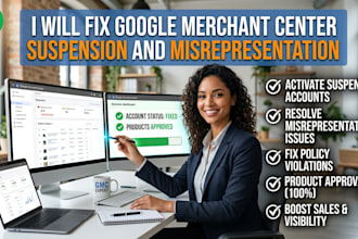 fix google merchant center suspension and misrepresentation