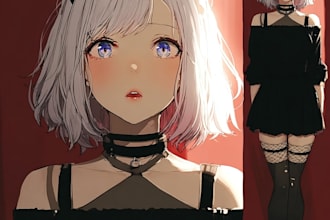draw anime character illustration