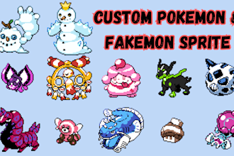 create custom pokemon, fakemon, creature and monster design in any style
