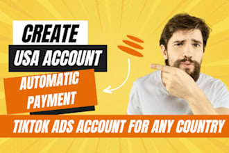 create tiktok ads agency account for UK USA and all countries