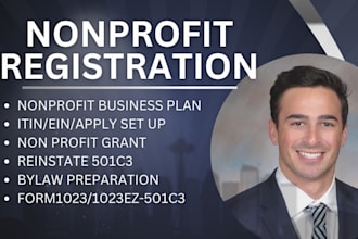 register your nonprofit, get ein, bylaws, form 1023 and form 990 compliance