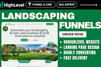 gohighlevel landscaping funnel website ghl lawn care landing page CRM lawn care