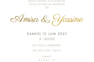 send you mariage invitation template